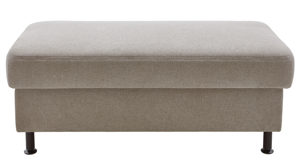 Polsterhocker modulmaster aus Stoff in Beige Modulmaster MM-ZE1148 - XXL-Hocker ecrufarbenes Flachgewebe Cyber & Fuß Z002-M01 - ca. 130 x 65 cm