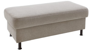 Polsterhocker modulmaster aus Stoff in Beige Modulmaster MM-ZE1148 - XXL-Hocker ecrufarbenes Flachgewebe Cyber & Fuß Z002-M01 - ca. 130 x 65 cm