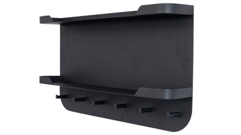 Wandgarderobe M2 kollektion aus Metall in Dunkelgrau Wandgarderobe Jil 2 Anthrazit – sechs Haken, Länge ca. 70 cm