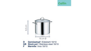 Gemüsetopf Kela | keck & lang aus Metall in Edelstahl Gemüsetopf Cailin Edelstahl & Klarglas - Durchmesser ca. 24 cm