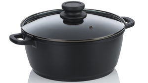 Fleischtopf Kela | keck & lang aus Metall in Schwarz Fleischtopf Atura Schwarz & Glas - Durchmesser ca. 24 cm