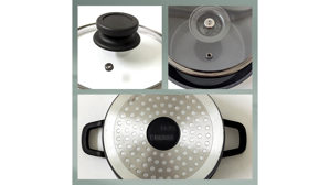 Fleischtopf Kela | keck & lang aus Metall in Schwarz Fleischtopf Atura Schwarz & Glas - Durchmesser ca. 16 cm