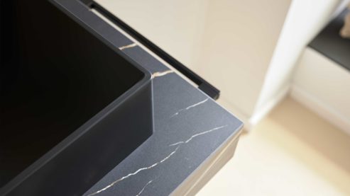 Waschtisch / Waschbecken Interliving aus Kunstharz in Schwarz Interliving Bad Serie 7198 – Waschtisch schwarzes Duratek® - ca. 60 x 40 cm