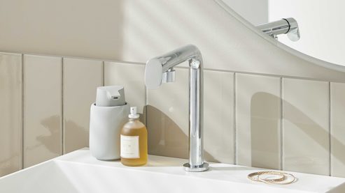 Mischbatterie Interliving aus Metall in Chrom Interliving Bad Serie 7490 – Mischbatterie verchromtes Metall