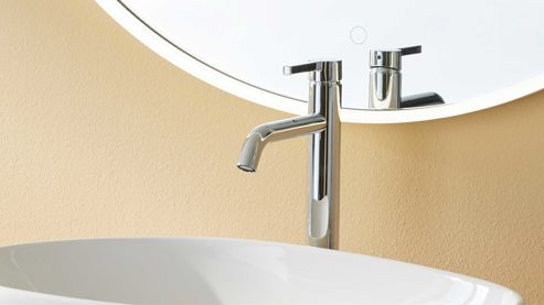 Mischbatterie Interliving aus Metall in Chrom Interliving Bad Serie 3720 – Mischbatterie verchromtes Metall