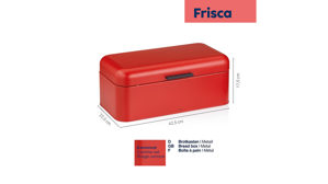 Brotkasten Kela | keck & lang aus Metall in Rot kela Brotkasten Frisca rotes Metall  - ca.  43 x 23 cm