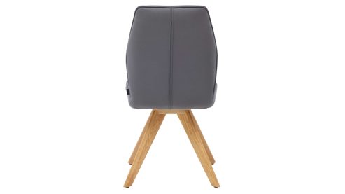 Polsterstuhl Interliving aus Stoff in Dunkelgrau Interliving Esszimmer Serie 5102 – Polsterstuhl V131 graphitfarbene Mikrofaser Atlantis & Wildeiche