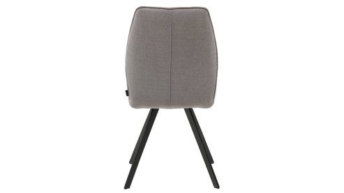 Polsterstuhl Interliving aus Stoff in Grau Interliving Esszimmer Serie 5102 – Polsterstuhl V321 kieselfarbener Webstoff Tirol 489 & schwarzes Eisen