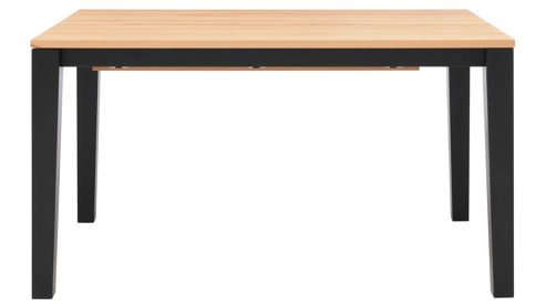 Auszugtisch Interliving aus Holz in Schwarz Interliving Esszimmer Serie 5102 – Auszugtisch Kernbuche & Mattschwarz - ca. 140 - 240 x 90 cm