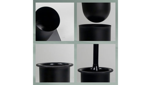 Toilettenbutler Kela | keck & lang aus Metall in Schwarz kela Toilettengarnitur Devin Schwarz – ca. 18 x 68 cm