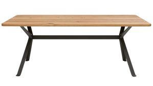 Esstisch Interliving aus Holz in Holzfarben Interliving Esszimmer Serie 5115 - Esstisch astige Eiche & anthrazitfarbenes Metall - ca. 200 x 100 cm