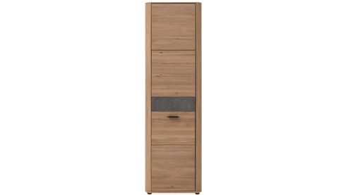 Garderobenschrank Interliving aus Holz in Holzfarben Interliving Garderoben Serie 6014 - Garderobenschrank Wildeiche & Granitfurnier - eine Tür, Höhe ca. 202 cm
