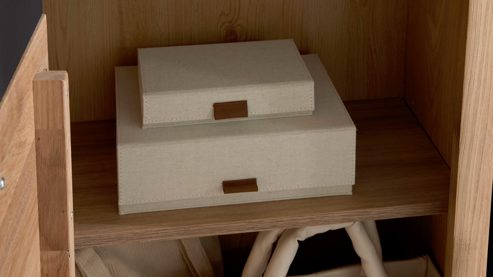 Garderoben-Set Interliving aus Holz in Holzfarben Interliving Garderoben Serie 6014 - Garderobenkombination Wildeiche & Granitfurnier - fünfteilig