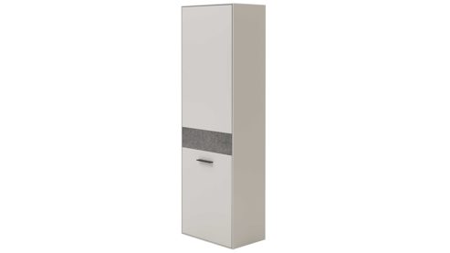 Garderobenschrank Interliving aus Holz in Weiß Interliving Garderoben Serie 6013 - Garderobenschrank Sahara Creme & Granitfurnier - eine Tür, Höhe ca. 173 cm