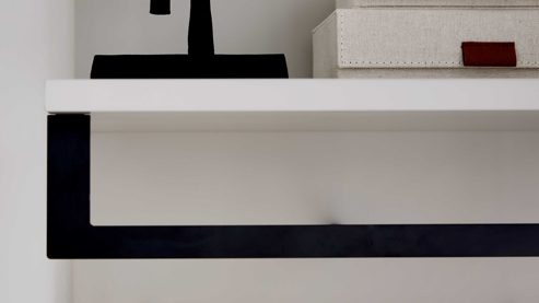 Garderoben-Set Interliving aus Holz in Weiß Interliving Garderoben Serie 6013 - Set 80 Sahara Creme & Granitfurnier - vierteilig