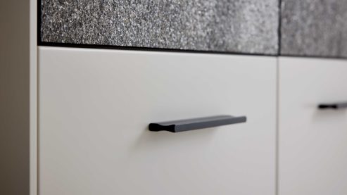 Garderoben-Set Interliving aus Holz in Weiß Interliving Garderoben Serie 6013 - Set 83 Sahara Creme & Granitfurnier - vierteilig