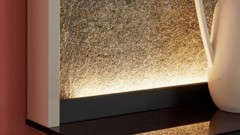 Möbelbeleuchtung Interliving aus Kunststoff in Weiß Interliving Wohnzimmer Serie 2030 - LED-Beleuchtung zweiteilig - ca. 40 cm