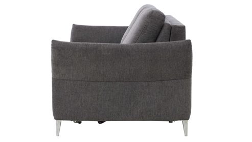 Schlafsofa Interliving aus Stoff in Anthrazit Interliving Schlafsofa Serie 4700 - Schlafsofa 140LÄ anthrazitfarbener Bezug Balu & Aluminiumfüße - Breite ca. 208 cm