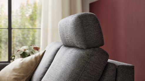Kopfstütze Interliving aus Stoff in Anthrazit Interliving Schlafsofa Serie 4700 - Kopfstütze anthrazitfarbener Bezug Balu