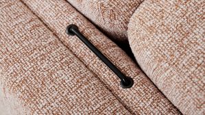 Schlafsofa Interliving aus Stoff in Rosa Interliving Schlafsofa Serie 4700 - Schlafsofa sienafarbener Webstoff Loft & schwarze Aluminiumfüße - Breite ca. 188 cm