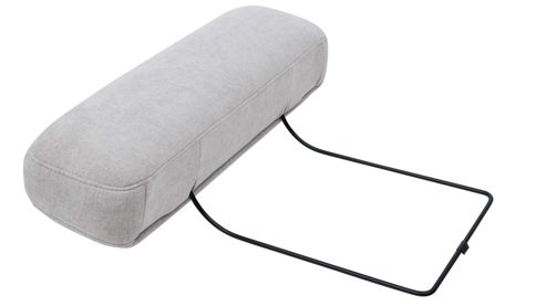 Kopfstütze Interliving aus Stoff in Hellgrau Interliving Schlafsofa Serie 4700 - Kopfstütze silberfarbene Chenille
