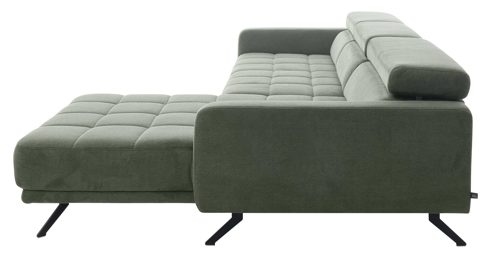 Ecksofa Interliving aus Stoff in Grün Interliving Sofa Serie 4303 – Ecksofa moosgrüner Pfotenstoff Cyber - Stellfläche ca. 323 x 190 cm