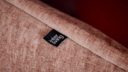 Boxspringbett Interliving aus Stoff in Rosa Interliving Boxspringbett Serie 1420 sienfarbene Chenille Toni & Wildeichefüße - Liegefläche ca. 180 x 200 cm