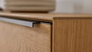 Sideboard Interliving aus Holz in Holzfarben Interliving Wohnzimmer Serie 2033 - Sideboard Asteiche - drei Türen, Breite ca. 182 cm