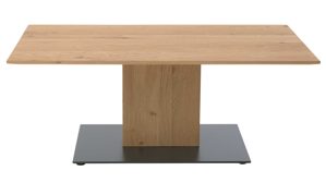 Couchtisch Interliving aus Holz in Holzfarben Interliving Wohnzimmer Serie 2033 - Couchtisch Asteiche & schwarzes Metall - ca. 115 x 65 cm