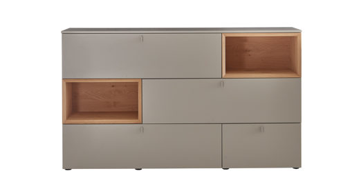 Sideboard Venjakob aus Kunststoff in Grau VENJAKOB Andiamo 3.0 Sideboard Steingrau & Wildeiche - ca. 180 x 106 cm