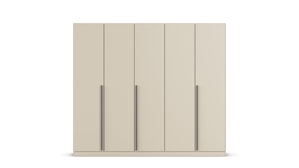 Kleiderschrank Rauch aus Holz in Weiß rauch BLUE Alba - Drehtürenschrank Champagner - fünf Türen, Breite ca. 225 cm