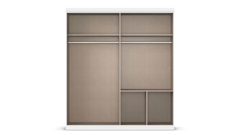 Kleiderschrank Rauch aus Holz in Weiß rauch BLUE Frieda - Drehtürenschrank Alpinweiß - vier Türen, vier Schubkästen, Breite ca. 180 cm