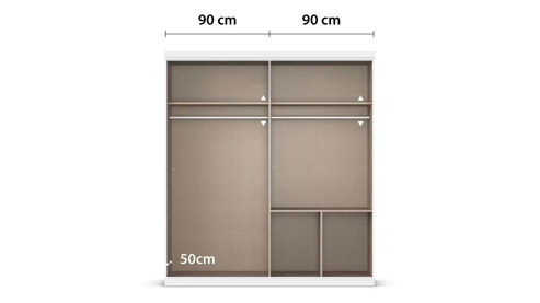 Kleiderschrank Rauch aus Holz in Weiß rauch BLUE Frieda - Drehtürenschrank Alpinweiß - vier Türen, vier Schubkästen, Breite ca. 180 cm