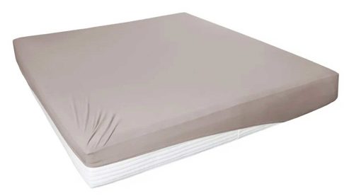 Spannbettlaken H. g. hahn haustextilien® aus Stoff in Grau HAHN Spannbettlaken für Wasser- und Boxspringmatratzen kieselfarbener Baumwolljersey - ca. 150 x 200 cm