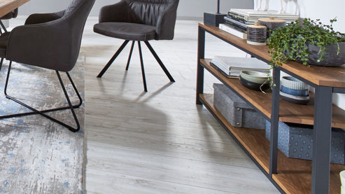 Regal WOODS & TRENDS aus Holz in Holzfarben WOODS & TRENDS Vintage-Dining - Lowboard-Regal Balkeneiche & geschwärztes Roheisen – Länge ca. 135 cm