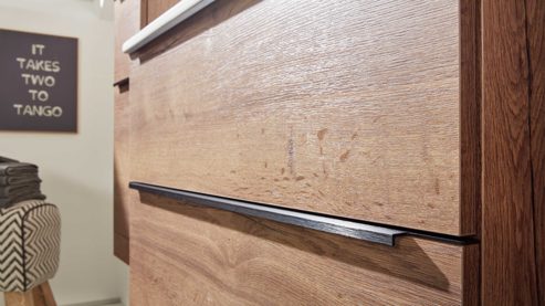 Waschtisch-Set / Waschbecken-Set Interliving aus Holz in Holzfarben Interliving Bad Serie 7402 – Waschtisch mit Unterschrank Havanna Eiche – Breite ca. 90 cm